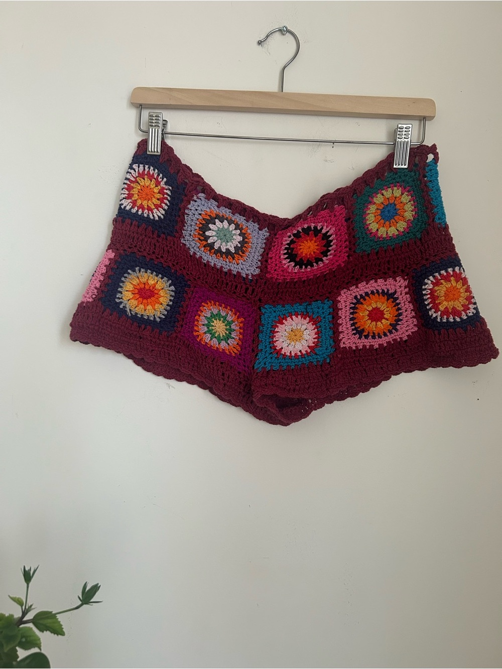 Handmade Crochet Granny Square shorts - Picture 2 of 3